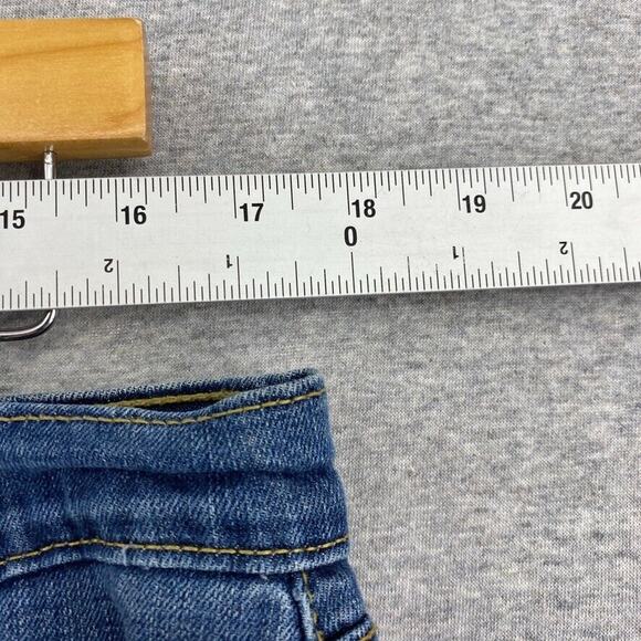 Levi 515 Jeans Womens 16 Medium Blue Denim Boot Cut Distressed 5 Pocket Stretch - Picture 13 of 16